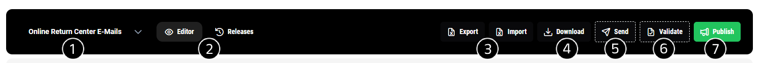 Content Builder Top Menu